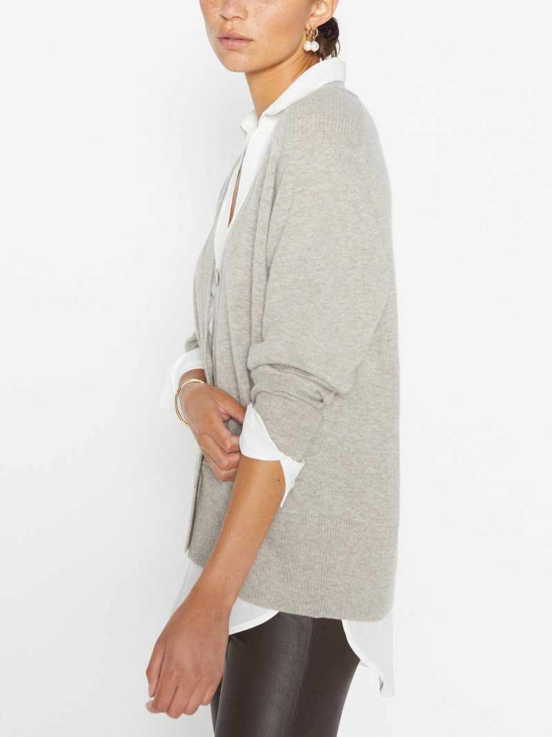 Callie Layered Looker Cardigan JER3659 Lt. Chia Melange 1