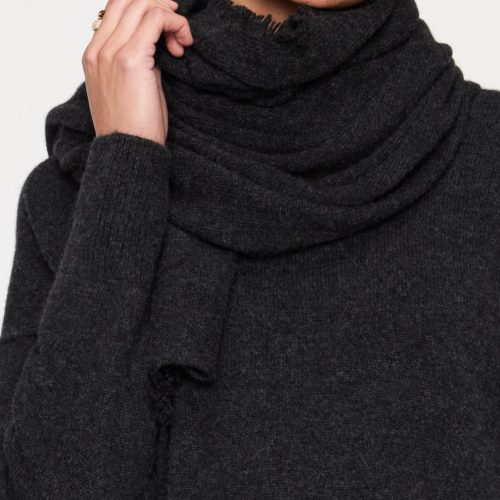 Cashmere Wrap Dk Charcoal Melange 5