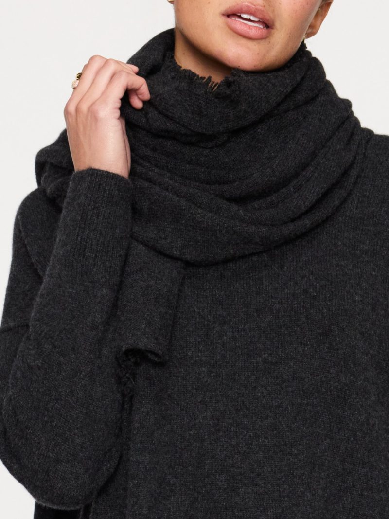 Cashmere Wrap Dk Charcoal Melange 5