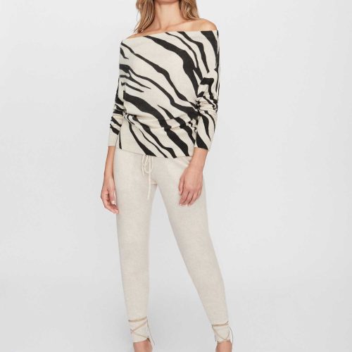 DEL 1 LORI PRINTED OFF SHOULDER LUXP3016 ZEBRA PRINT 3