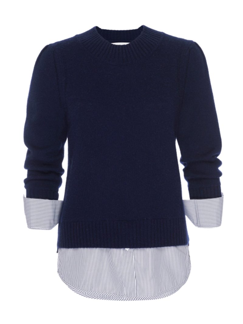 ETONLAYEREDCREWLOOKER JER3441 NAVYSTRIPE