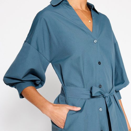 KateBeltedShirtDress JCP4040 Ocean 5