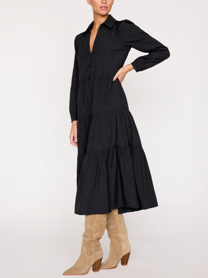 Long Sleeve Havana Dress JCP3993 Black