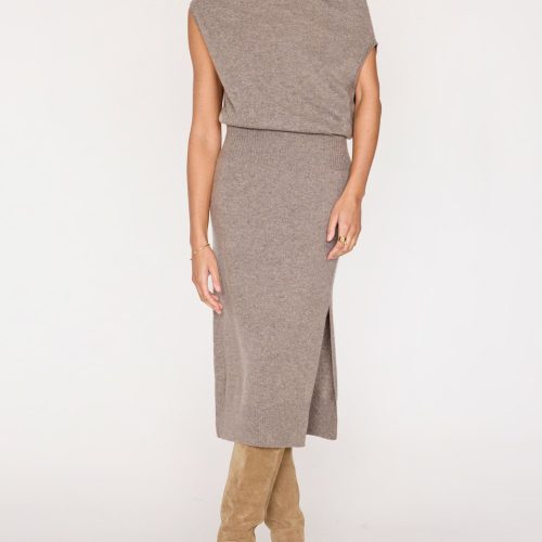 Lori Sleeveless Dress LUX3931 Otter Melange 2178