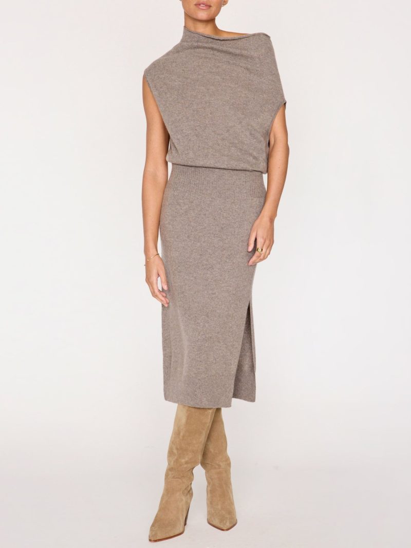 Lori Sleeveless Dress LUX3931 Otter Melange 2178