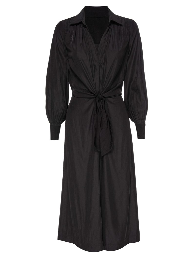 MADSEN MIDI SHIRT DRESS BLACK