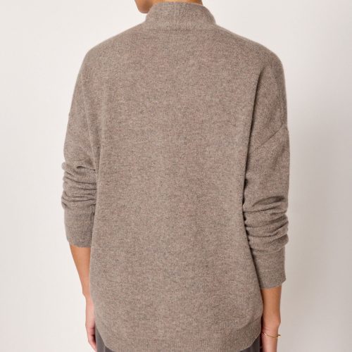 Siena Wrap Neck Pullover LUX4070 Otter Melange 1830