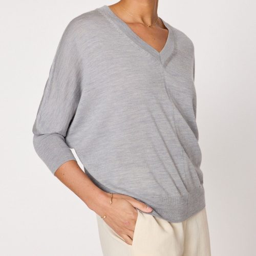 Ursa Knit Top TWO4351 Mineral Grey Melange 0598