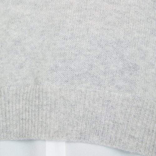 V NECK LAYERED PULLOVER JER2197 VAIL GREY MEL WITH WHT 6